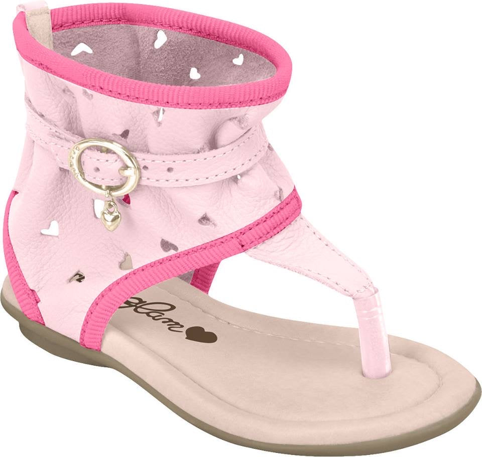 Sandalia alta de cuero