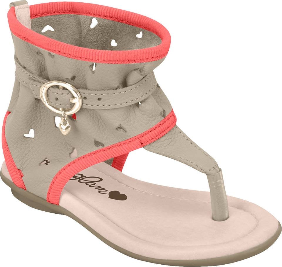 Sandalia alta de cuero