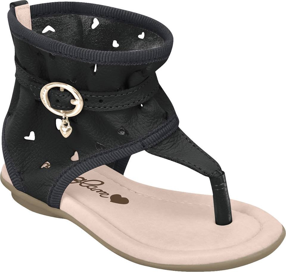 Sandalia alta de cuero